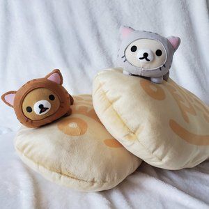 Rilakkuma - Cat Costume Soft Mochi Taiyaki Cushions (Set of 2)